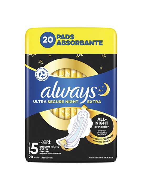Always Assorbenti igienici notturni Ultra Secure Night S5, 20 pezzi donna