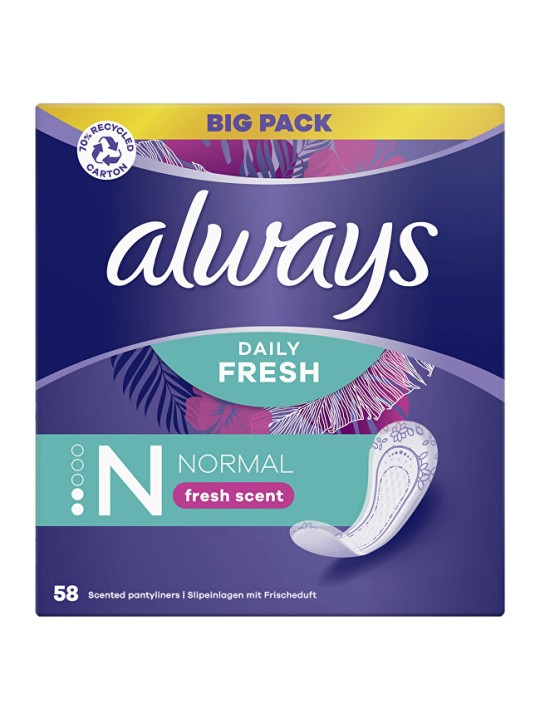 Always Salvaslip deodoranti normali, 58 pezzi donna