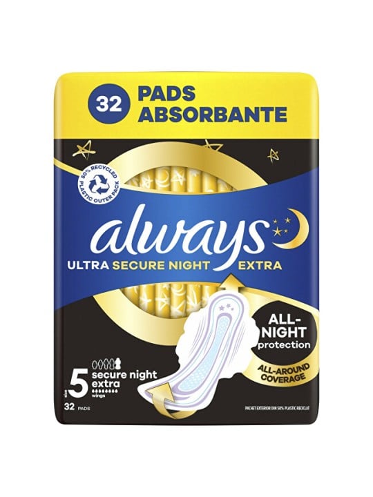 Always Assorbenti igienici Ultra Extra Secure Night, 32 pezzi donna