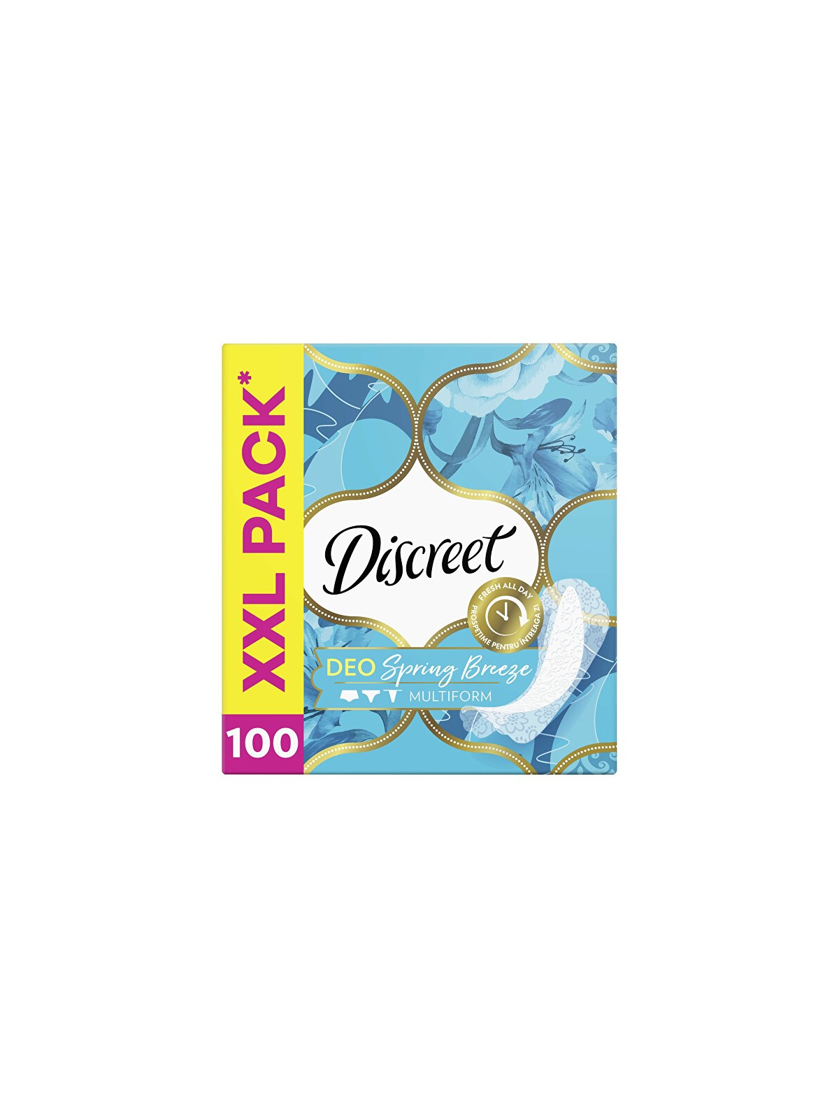 Discreet Salvaslip multiformato Brezza primaverile, 100 pezzi donna