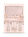 The Luxury Bathing Company Set regalo per la cura del corpo con pochette cosmetica Peonia, Pesca e Lampone 4 pezzi donna