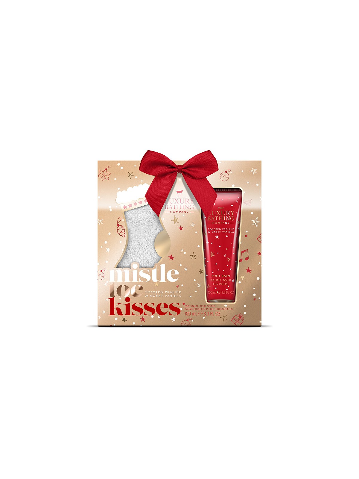 The Luxury Bathing Company Set regalo con calzini Pralina e Vaniglia, 2 pezzi donna