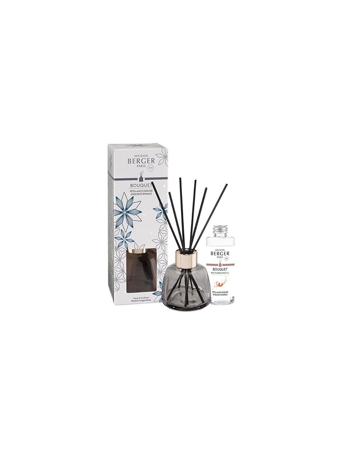 Maison Berger Paris Set regalo diffusore di aromi Rosalie grigio + ricarica glitter intenso 90 ml unisex