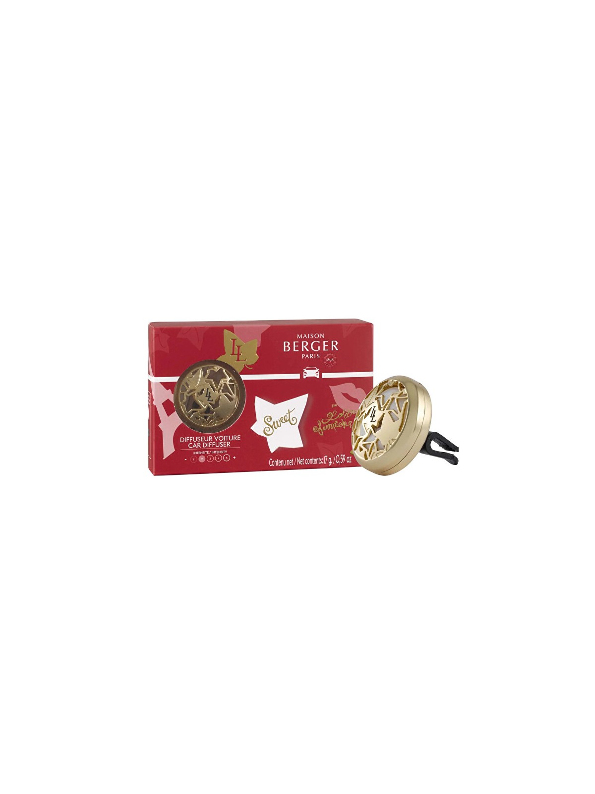 Maison Berger Paris Set regalo diffusore per auto oro + ricarica Lolita Lempicka Sweet unisex