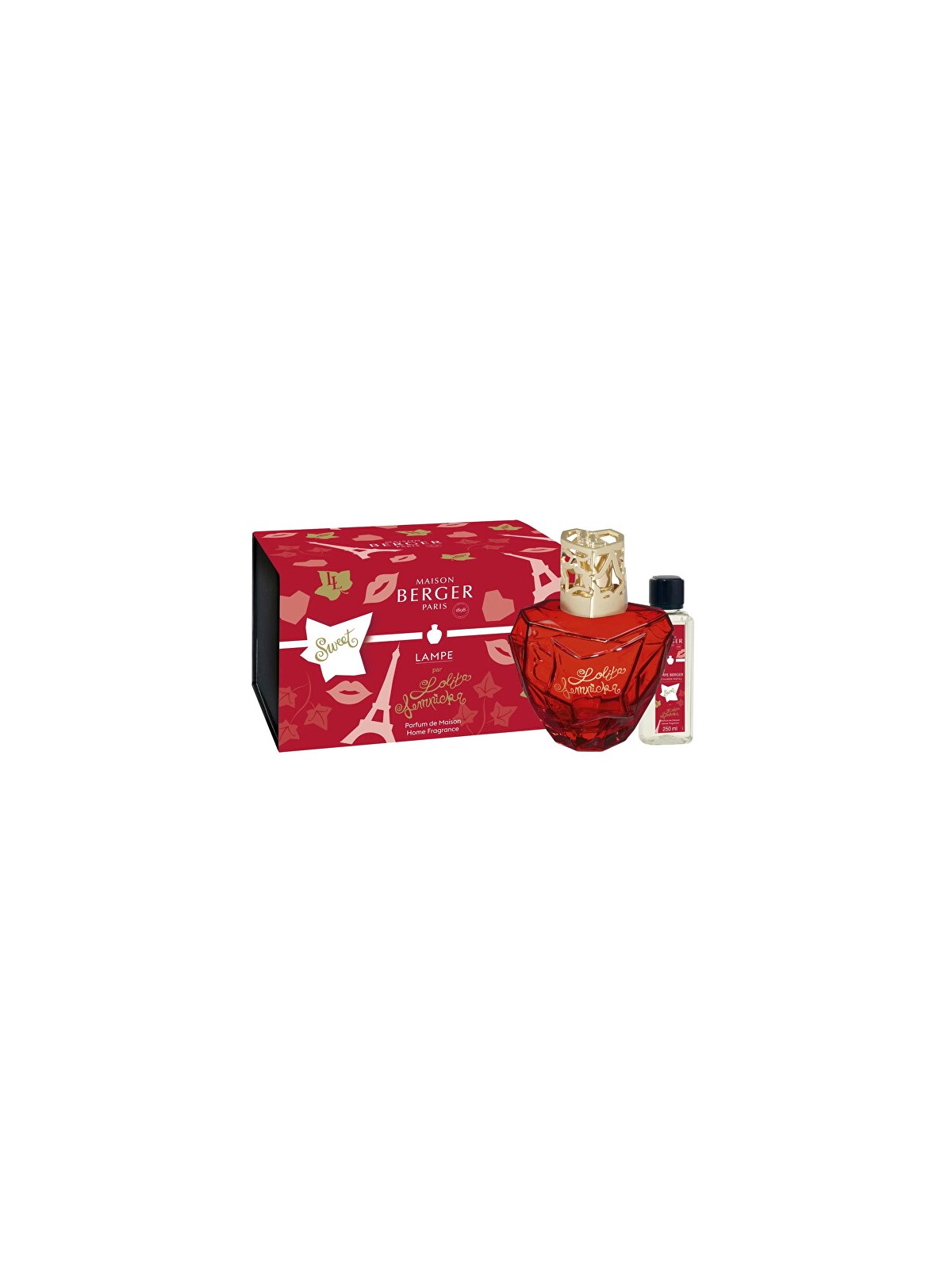 Maison Berger Paris Set regalo lampada catalitica Lolita Lempicka rossa + ricarica Lolita Lempicka dolce 250 ml unisex