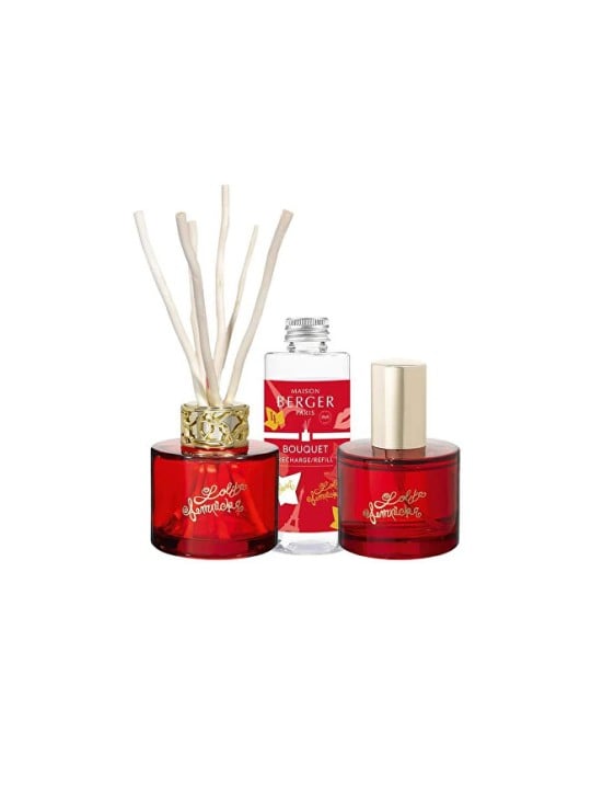 Maison Berger Paris Set regalo mini diffusore Lolita Lempicka rosso + ricarica e spray per ambienti Lolita Lempicka dolce unisex