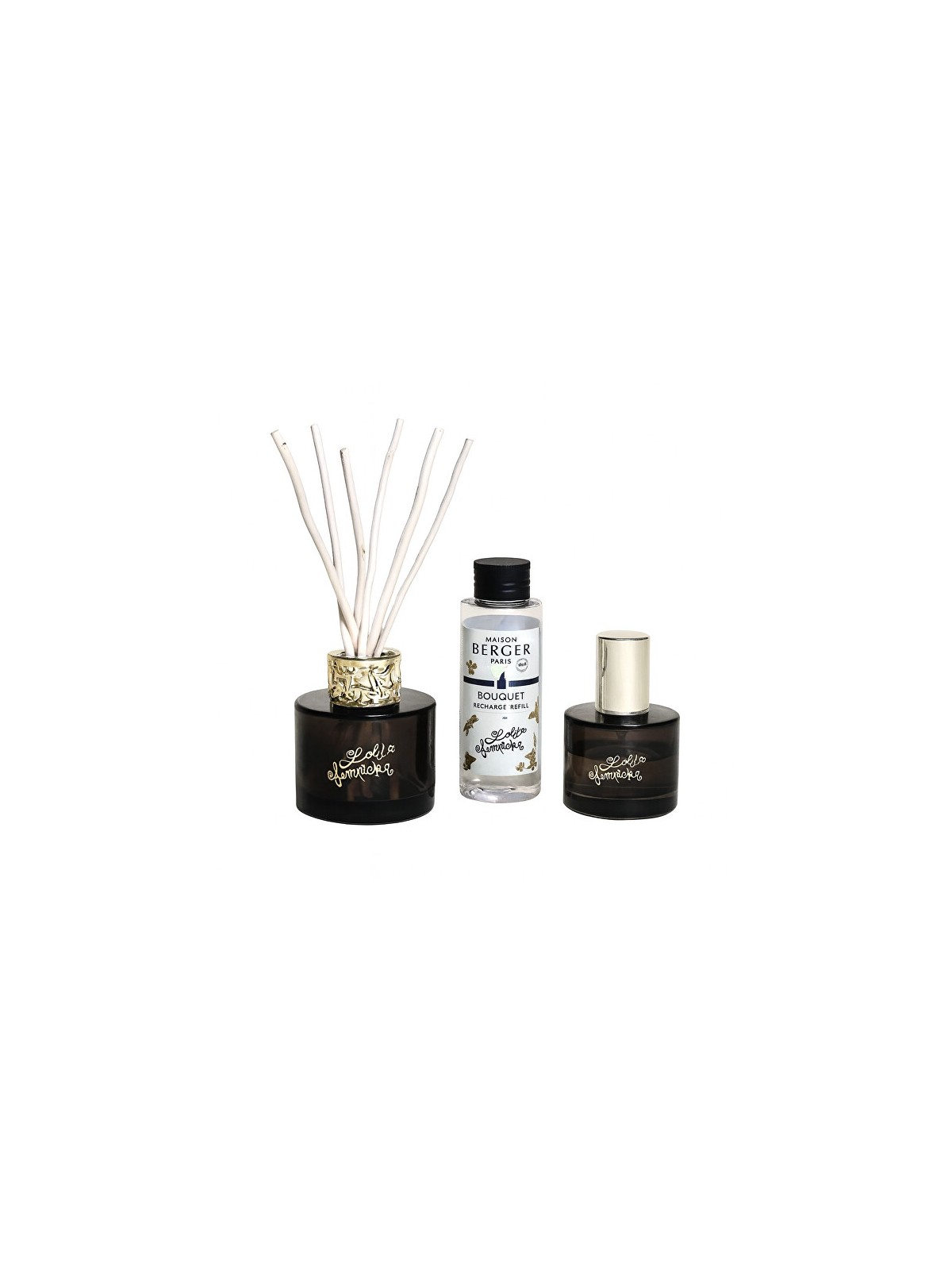 Maison Berger Paris Set regalo mini diffusore Lolita Lempicka nero + ricarica e spray per ambienti Lolita Lempicka unisex