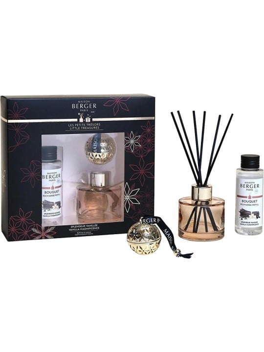 Maison Berger Paris Set regalo con diffusore di aromi Pomelis e ceramiche profumate, Vaniglia Magnifica unisex