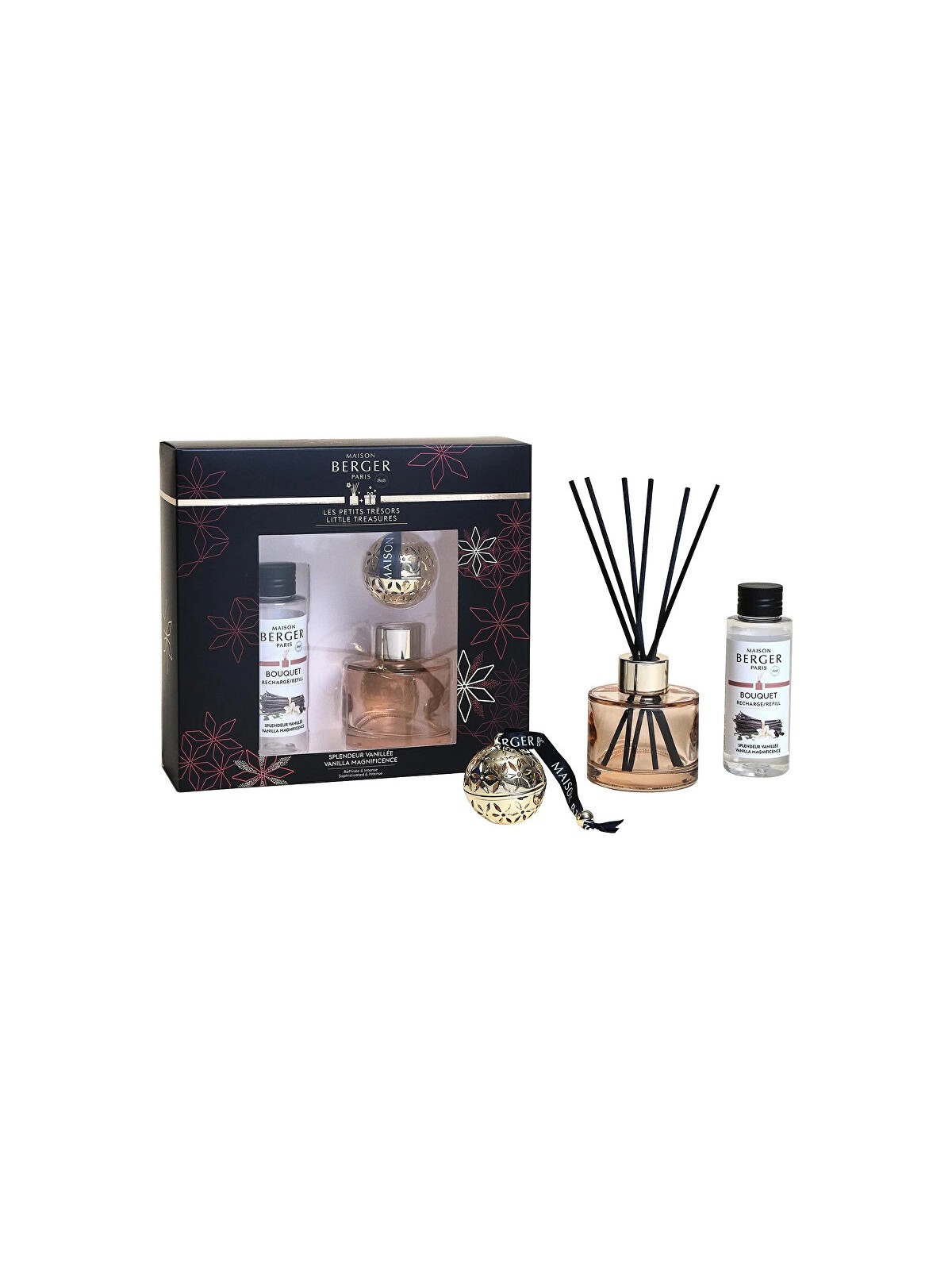 Maison Berger Paris Set regalo con diffusore di aromi Pomelis e ceramiche profumate, Vaniglia Magnifica unisex