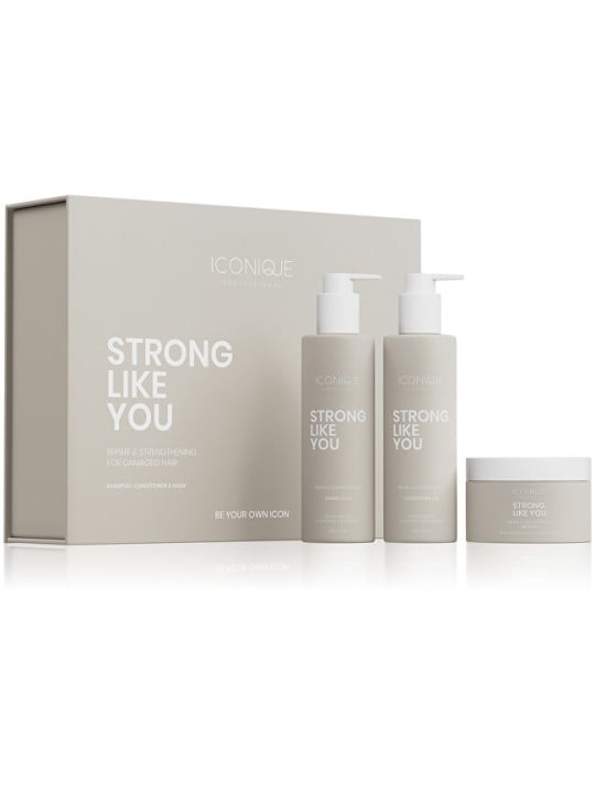 ICONIQUE Professional Set regalo per capelli danneggiati Strong Like You donna