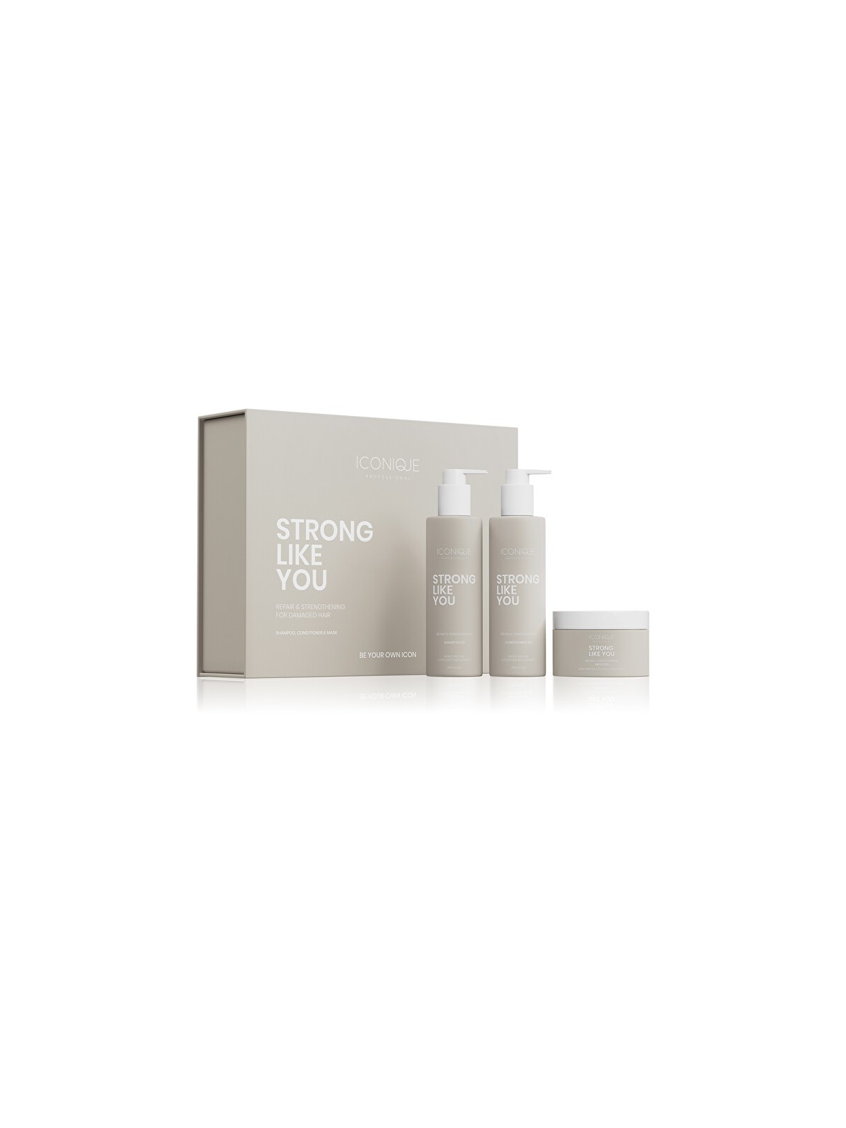ICONIQUE Professional Set regalo per capelli danneggiati Strong Like You donna