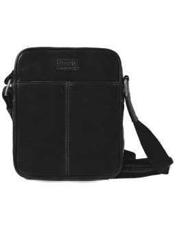 SEGALI Borsa a tracolla da uomo in pelle 7018 nera uomo