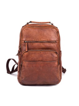 SEGALI Zaino in pelle 29411 Marrone chiaro unisex