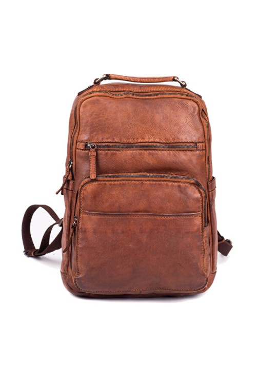 SEGALI Zaino in pelle 29411 Marrone chiaro unisex