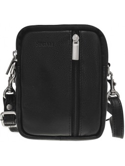SEGALI Borsa a tracolla da uomo in pelle 6032 nera uomo