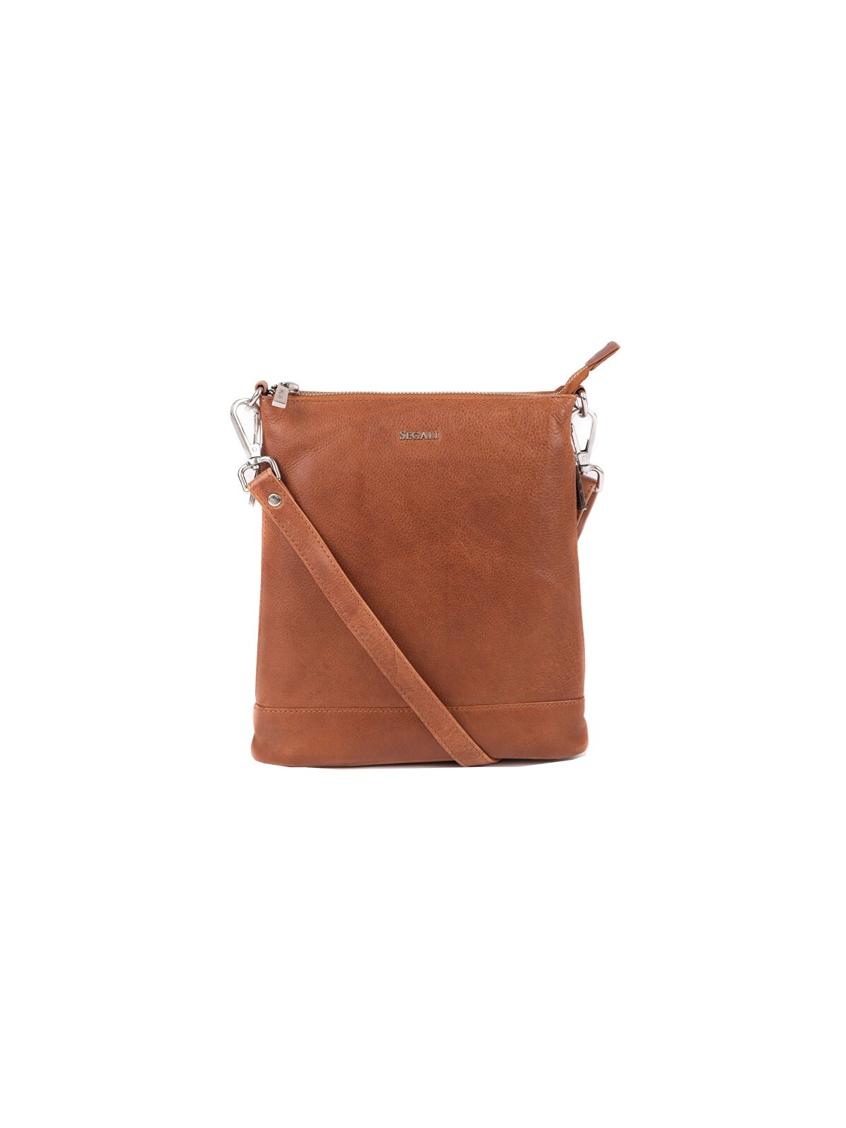 SEGALI Borsa a tracolla da donna in pelle 9060 color cognac donna