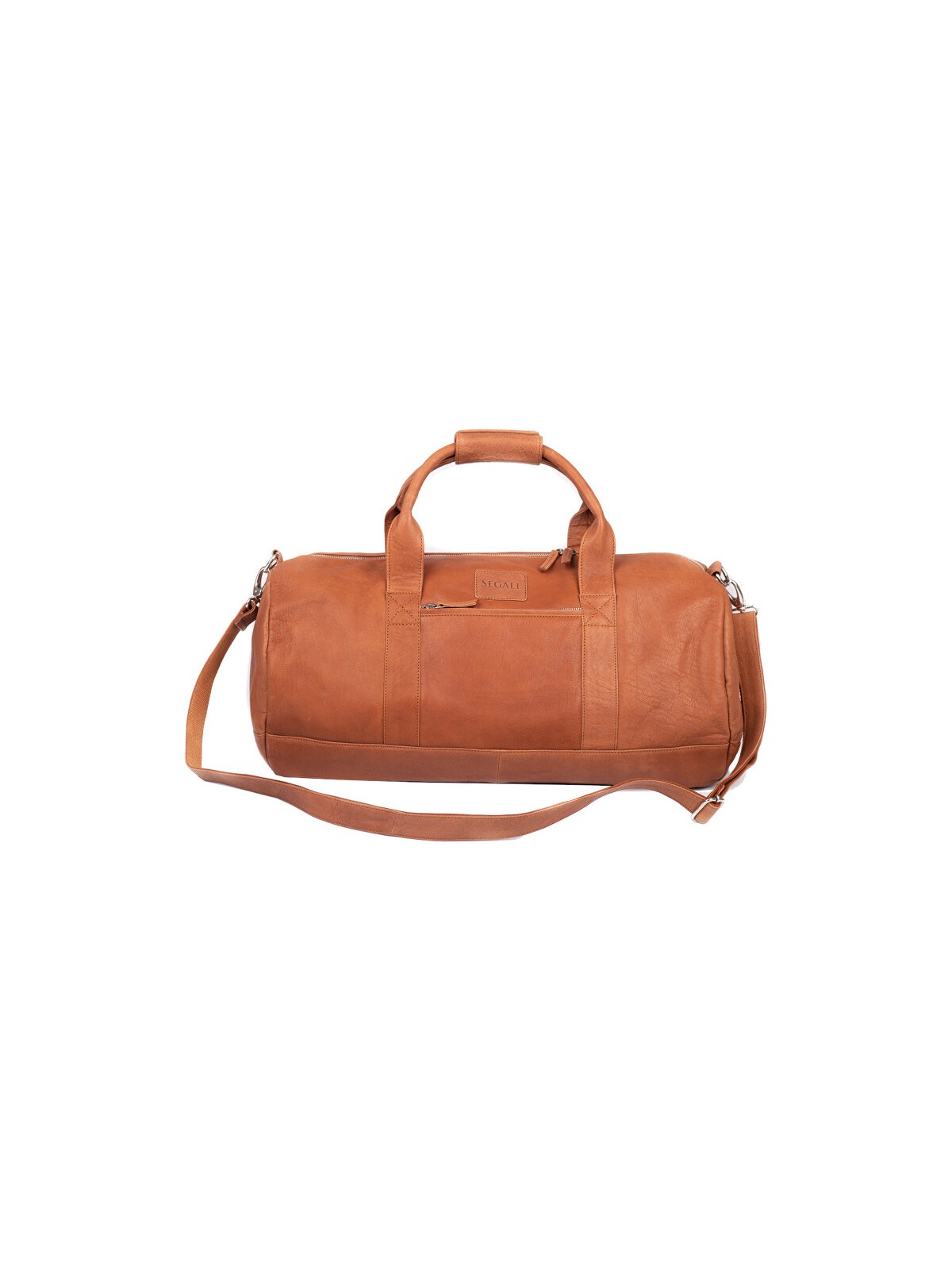 SEGALI Borsa da viaggio in pelle 1010 color cognac uomo