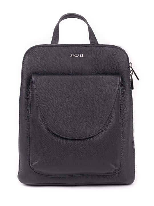 SEGALI Zaino da donna in pelle 9062 Nero donna