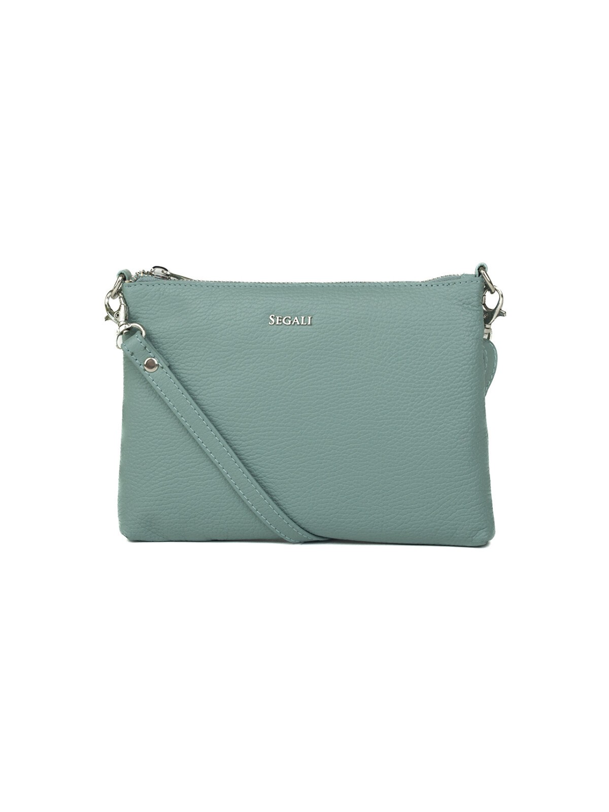 SEGALI Borsa a tracolla da donna in pelle A6C color salvia donna