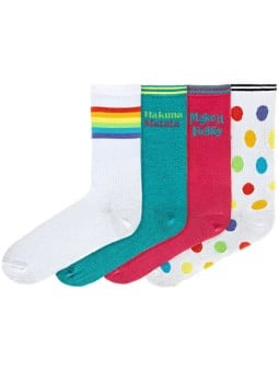 Funky Steps Confezione da 4 paia - calzini da donna FSC080 donna