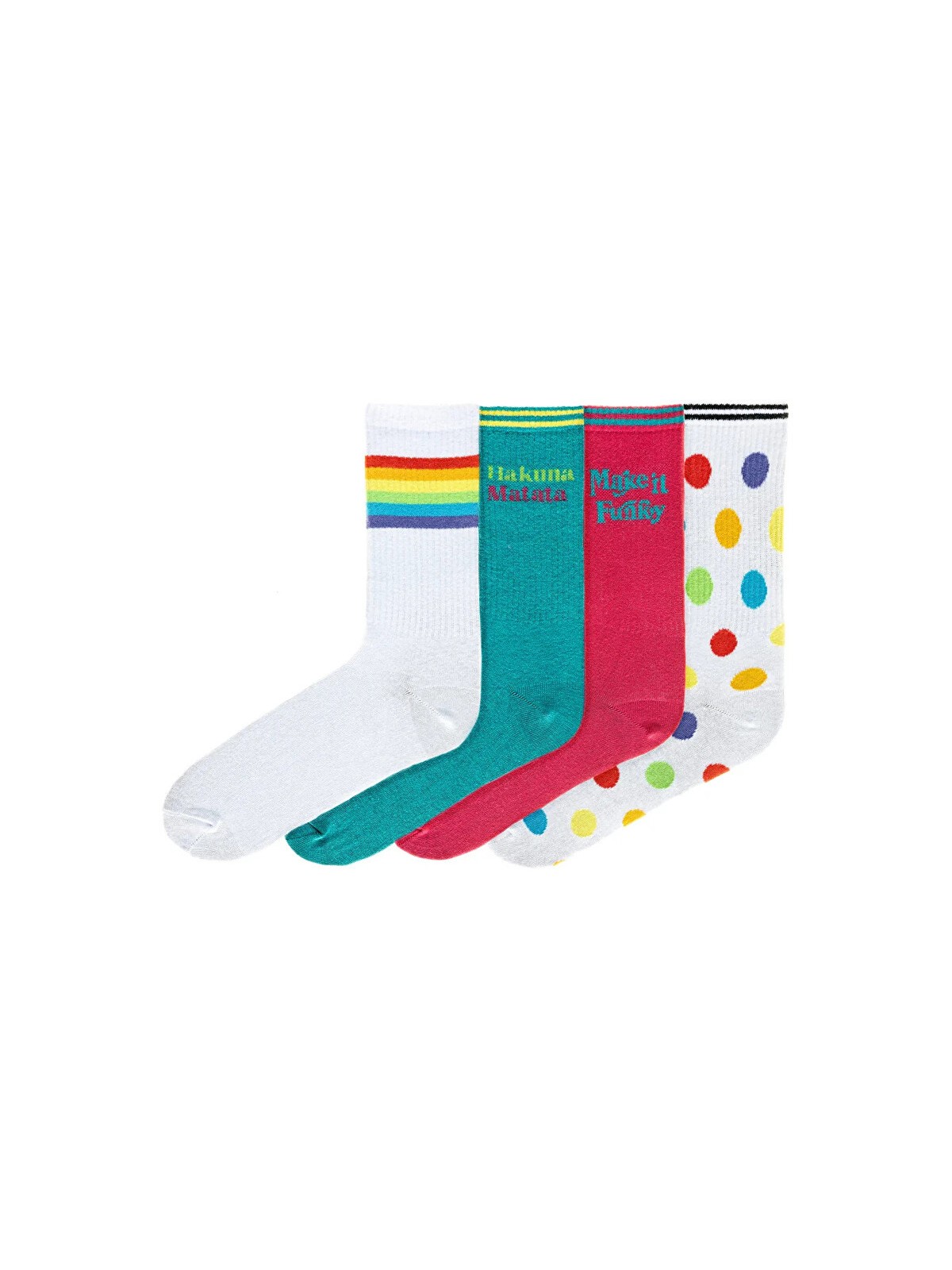 Funky Steps Confezione da 4 paia - calzini da donna FSC080 donna