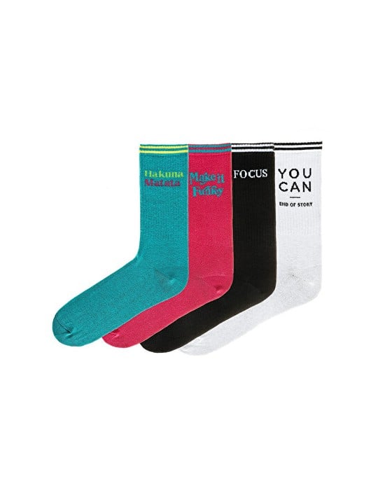 Funky Steps Confezione da 4 paia - calzini da donna FSC037 donna