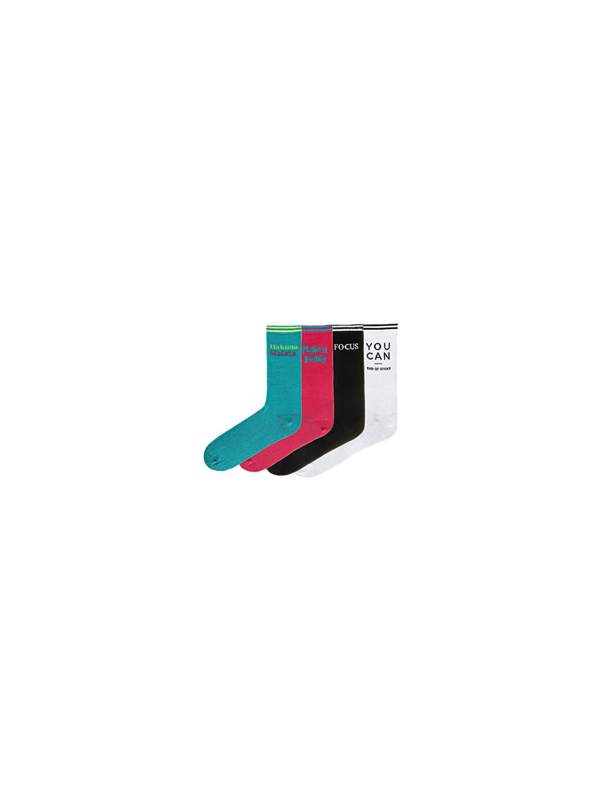 Funky Steps Confezione da 4 paia - calzini da donna FSC037 donna