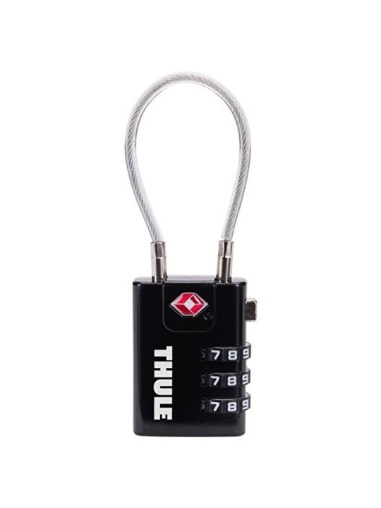 THULE Lucchetto di sicurezza TSA con cavo in acciaio TL-TSAL101K Nero unisex