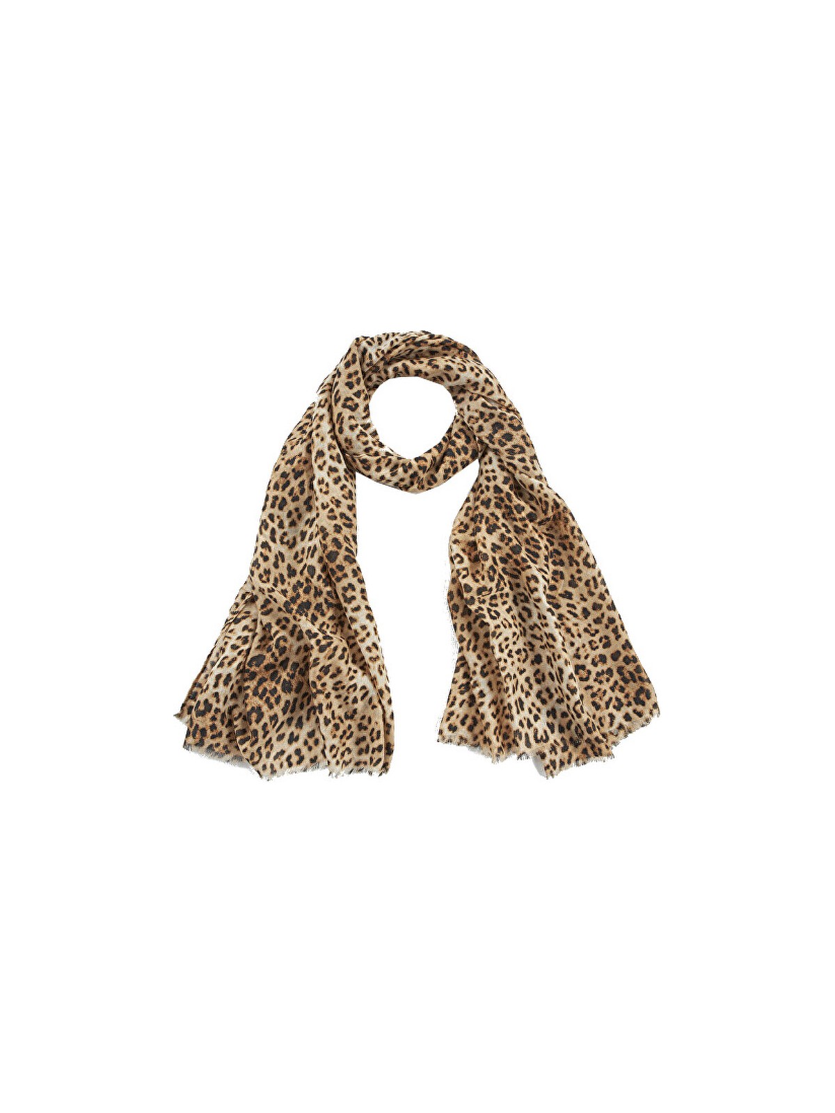 Verde Sciarpa da donna 03-2531 con stampa animalier donna