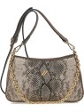 Verde Borsa a tracolla da donna 16-8177 con stampa animalier color tortora donna
