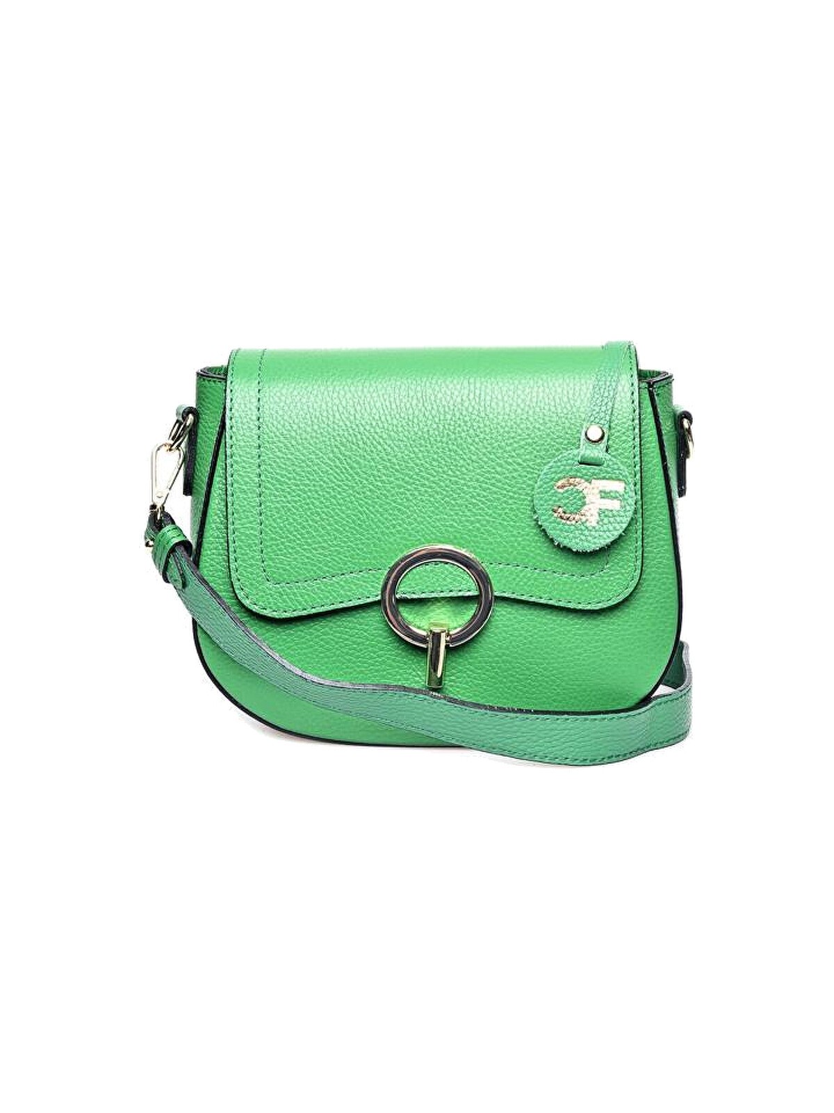 Carla Ferreri Borsa a tracolla da donna in pelle CF1885 Verde donna