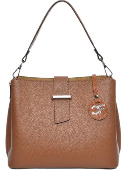 Carla Ferreri Borsa da donna in pelle CF1946 color cognac donna