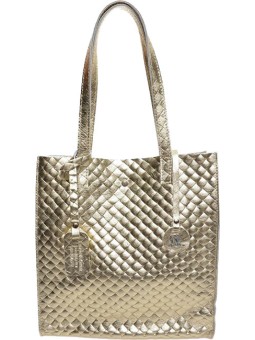 Anna Luchini Borsa a mano da donna in pelle Hobo AL8161 Oro donna