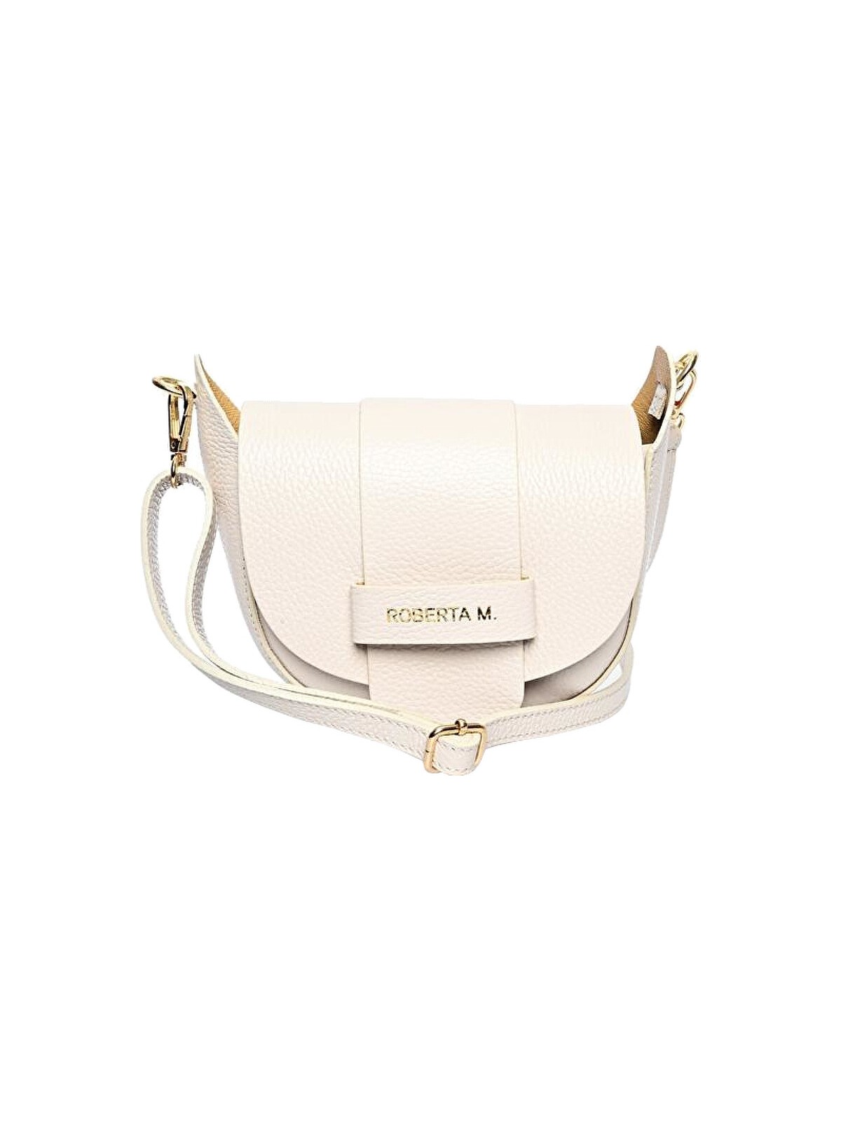 Roberta M Borsa a tracolla da donna in pelle 1870T Beige donna