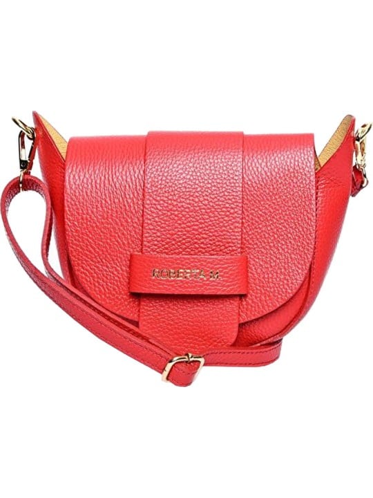 Roberta M Borsa a tracolla da donna in pelle 1870T Rosso donna