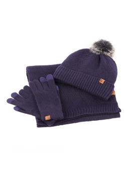 Pepe Moll Completo da donna - cappello, sciarpa e guanti 252852 Blu navy donna