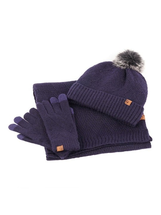 Pepe Moll Completo da donna - cappello, sciarpa e guanti 252852 Blu navy donna