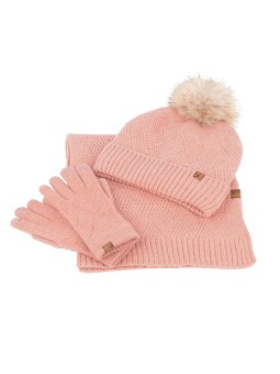 Pepe Moll Completo da donna - cappello, sciarpa e guanti 252852 Rosa donna