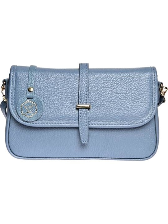 Luisa Vannini Borsa a tracolla da donna in pelle LV 1938 Celeste Scuro donna