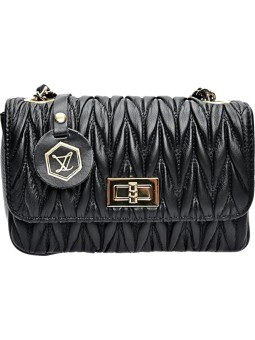 Luisa Vannini Borsa a tracolla da donna in pelle LV 2214 Nero donna