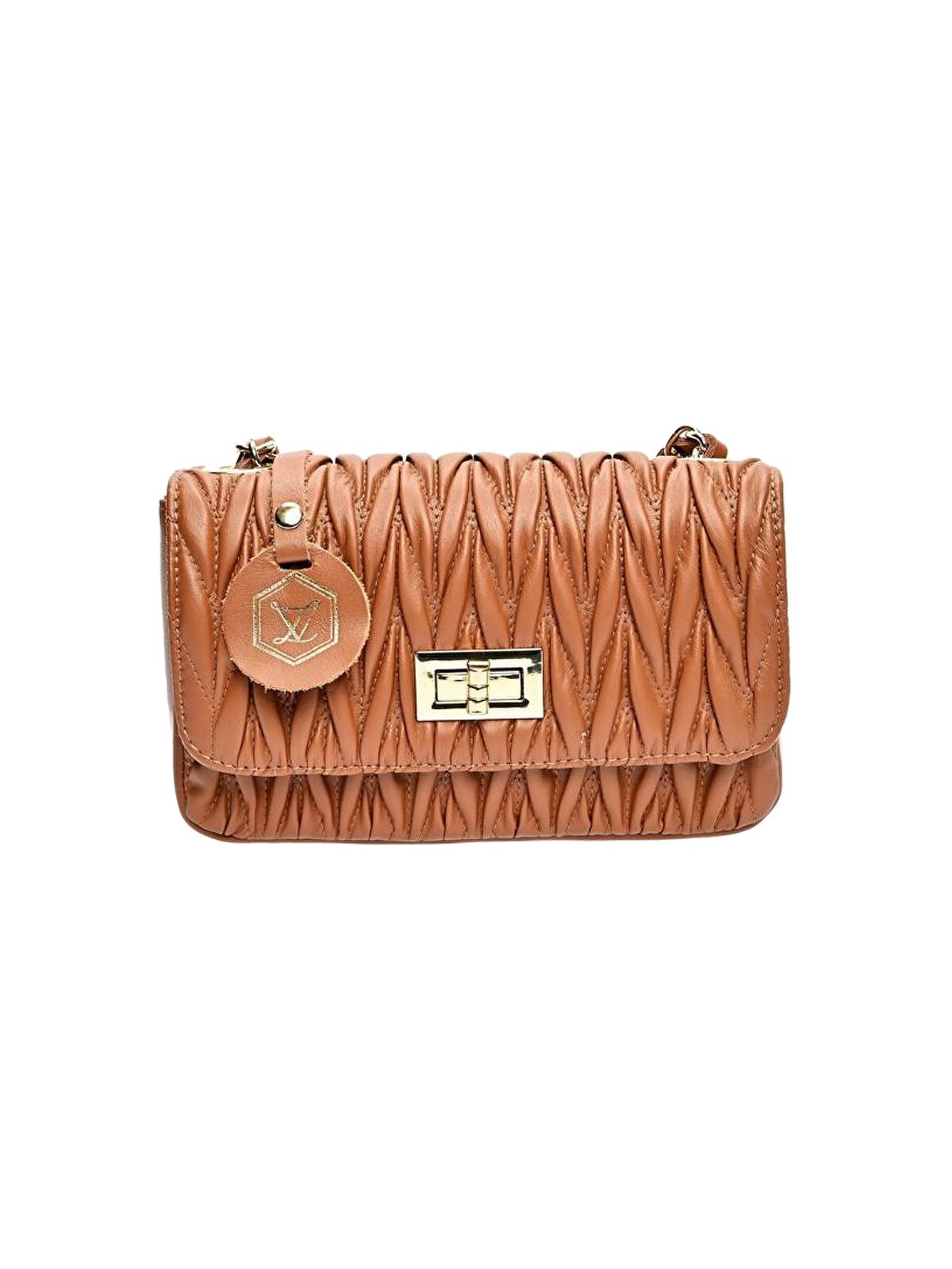 Luisa Vannini Borsa a tracolla da donna in pelle LV 2214 color cognac donna