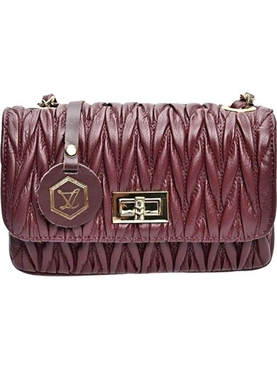 Luisa Vannini Borsa a tracolla da donna in pelle LV 2214 Vino donna