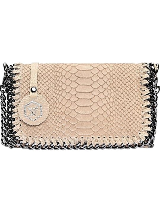 Luisa Vannini Borsa a tracolla da donna in pelle LV 8060 Fango donna