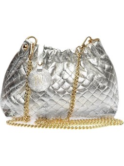 Anna Luchini Borsa da donna in pelle AL 8162 Argento donna