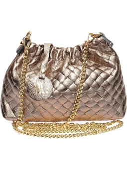 Anna Luchini Borsa da donna in pelle AL 8162 Bronzo donna