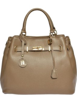 Anna Luchini Borsa da donna in pelle AL 1762 Fango donna