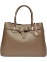 Anna Luchini Borsa da donna in pelle AL 117 Fango donna
