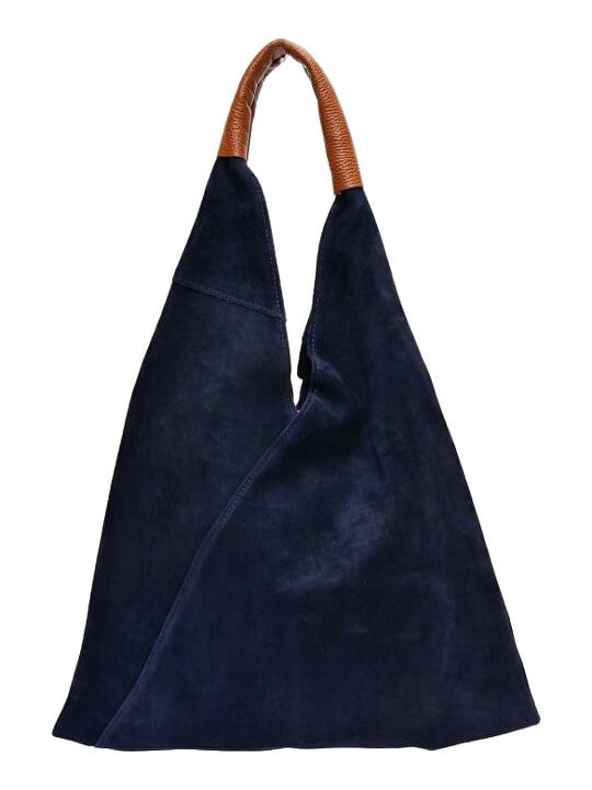 Anna Luchini Borsa a tracolla da donna in pelle modello Hobo AL 8166 Blu donna