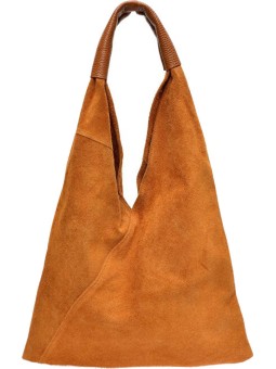 Anna Luchini Borsa a tracolla da donna in pelle modello Hobo AL 8166 color cognac donna