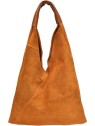 Anna Luchini Borsa a tracolla da donna in pelle modello Hobo AL 8166 color cognac donna